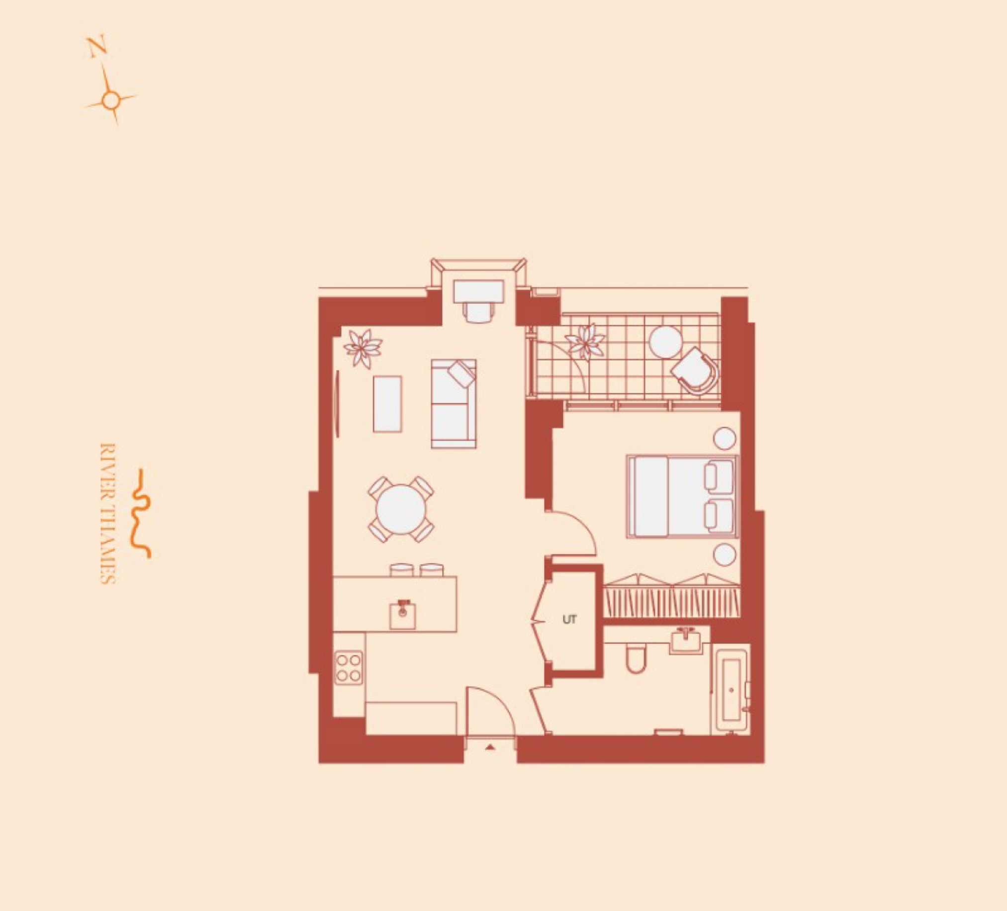 14.03 The Hilight, 110, York Road, Battersea floorplan