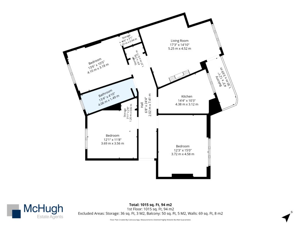 Flat 2/1 39, Glencoe Street, Glasgow floorplan