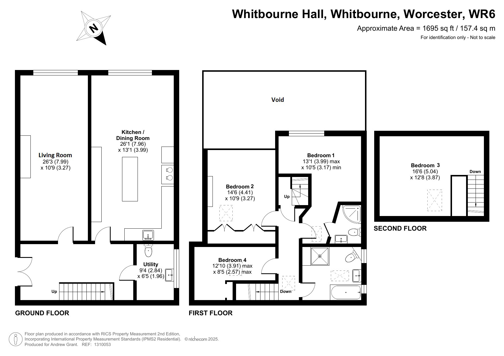 Flat 5, Whitbourne Hall, Worcester floorplan