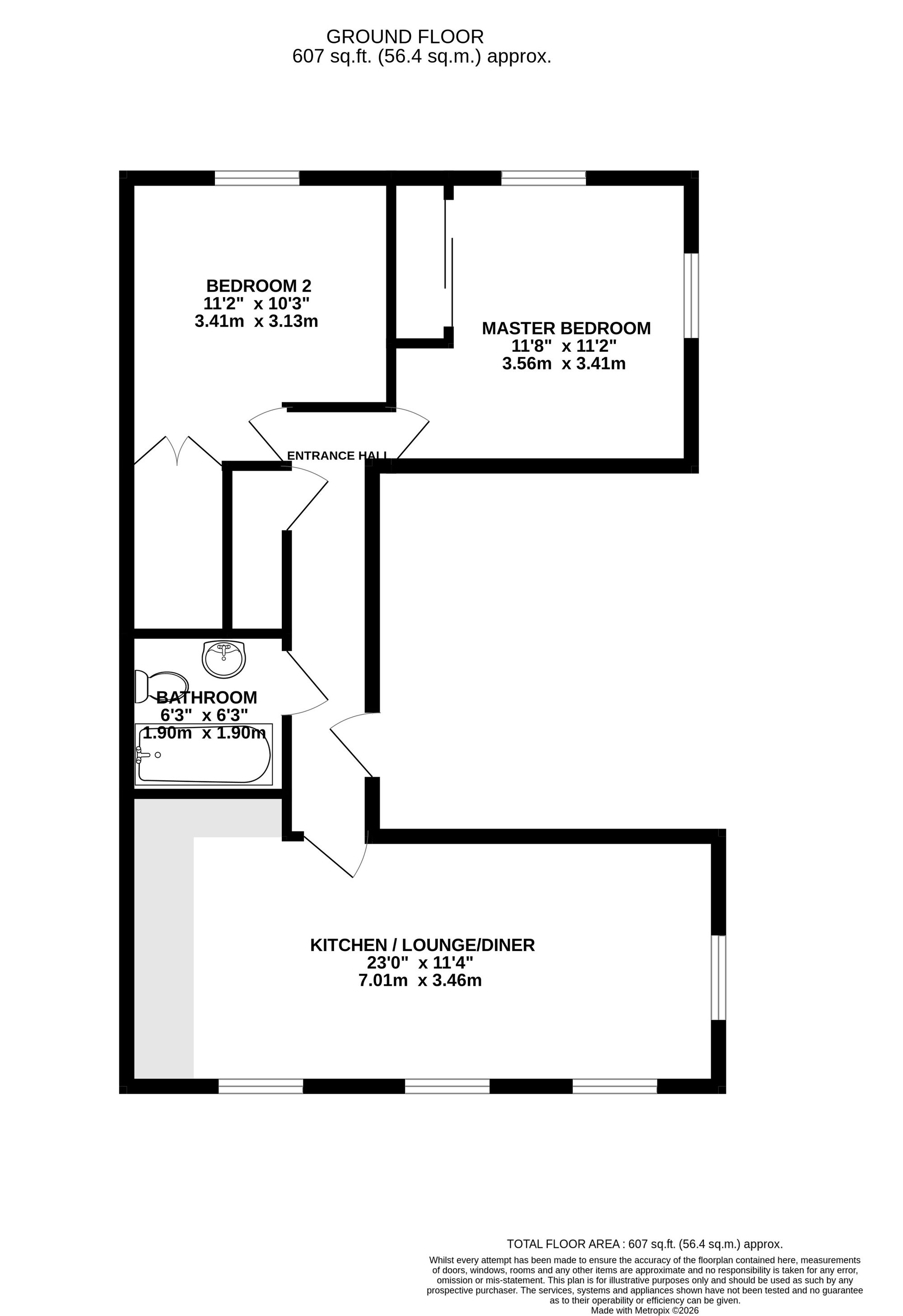 38 Meadow Bank, Neath floorplan