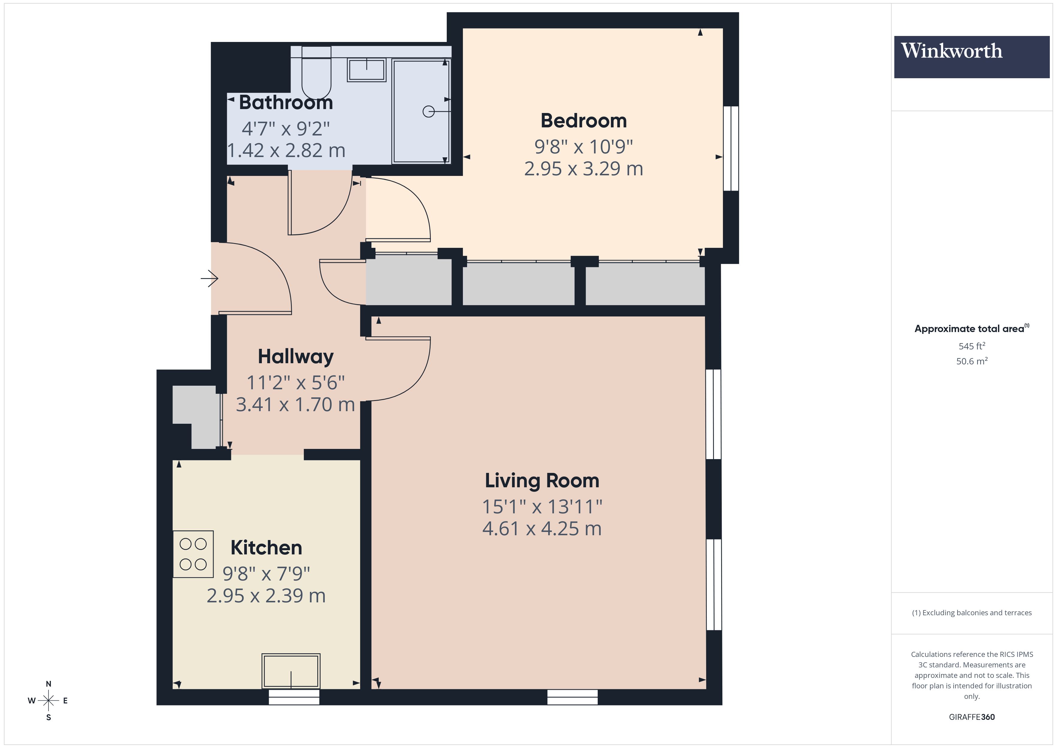 Flat 5, Grosvenor Gate, 1, Chadwick Place, Surbiton floorplan