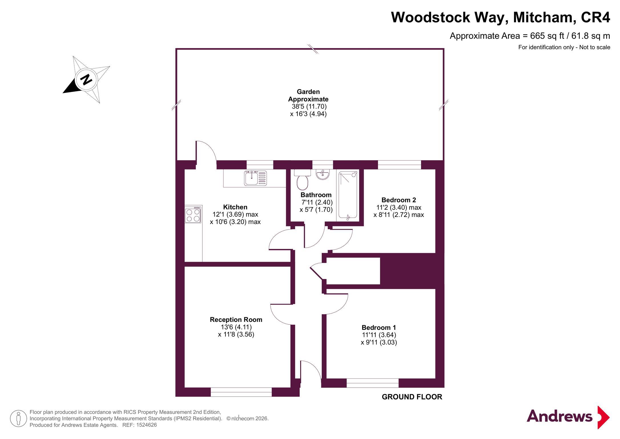 88, Woodstock Way, Mitcham floorplan