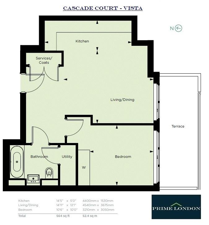 1 Bedrooms Flat for sale in Cascade Court, Vista, Chelsea Bridge SW8