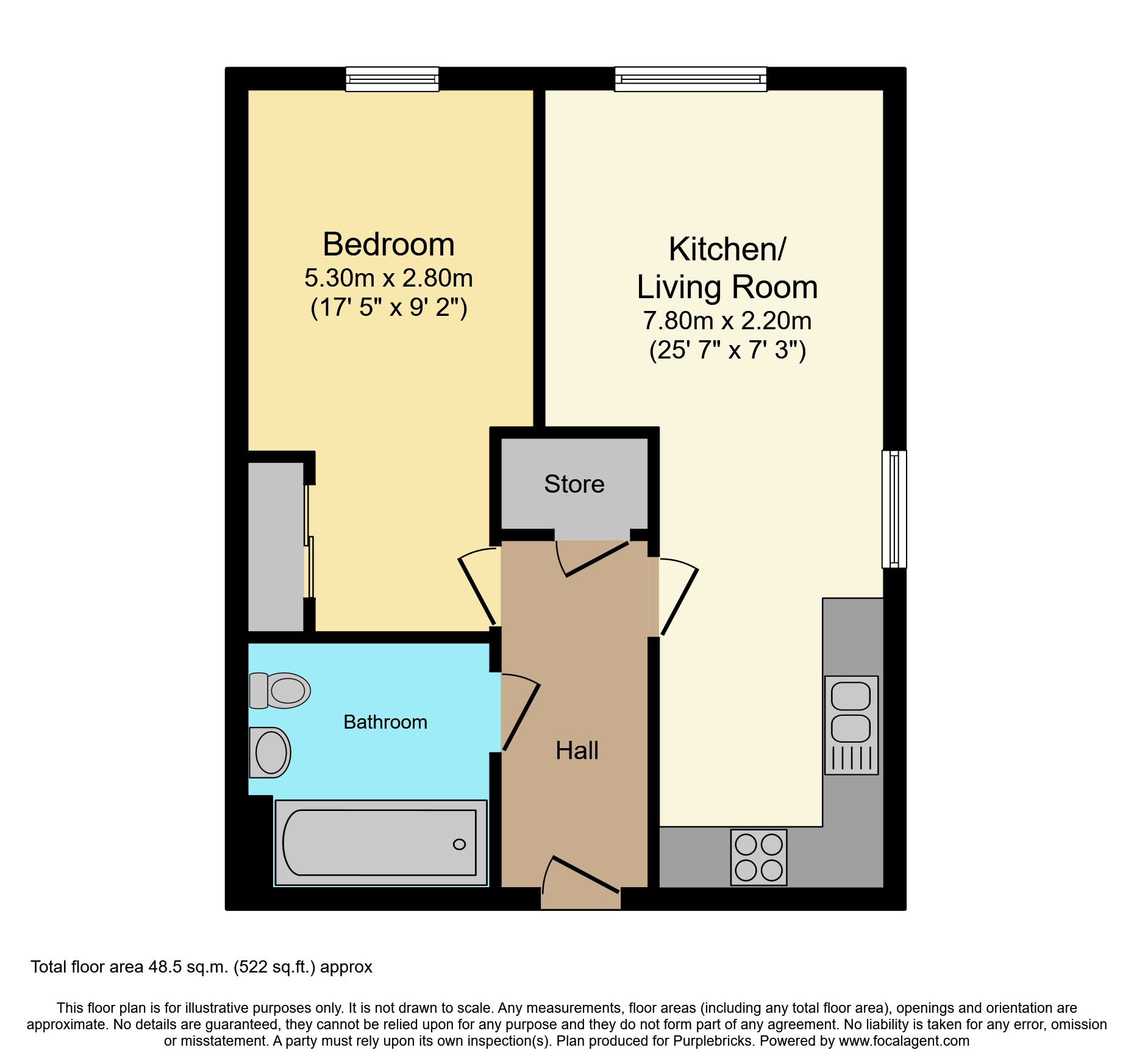 126, Wingate Square, London floorplan