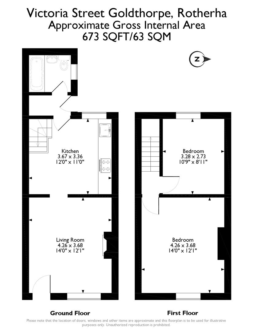 2 Bedrooms Terraced house for sale in Victoria Street, Goldthorpe, Rotherham S63