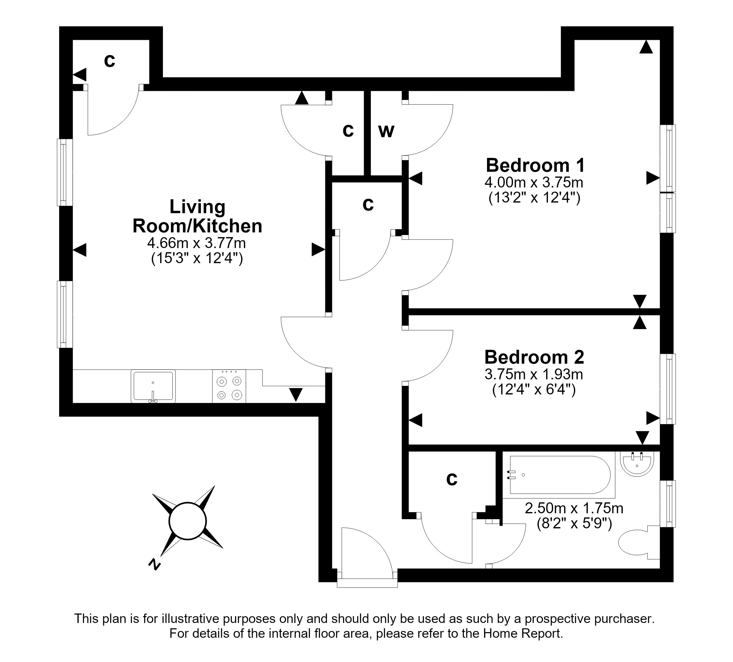 11/8, West Pilton Rise, Pilton, Edinburgh floorplan