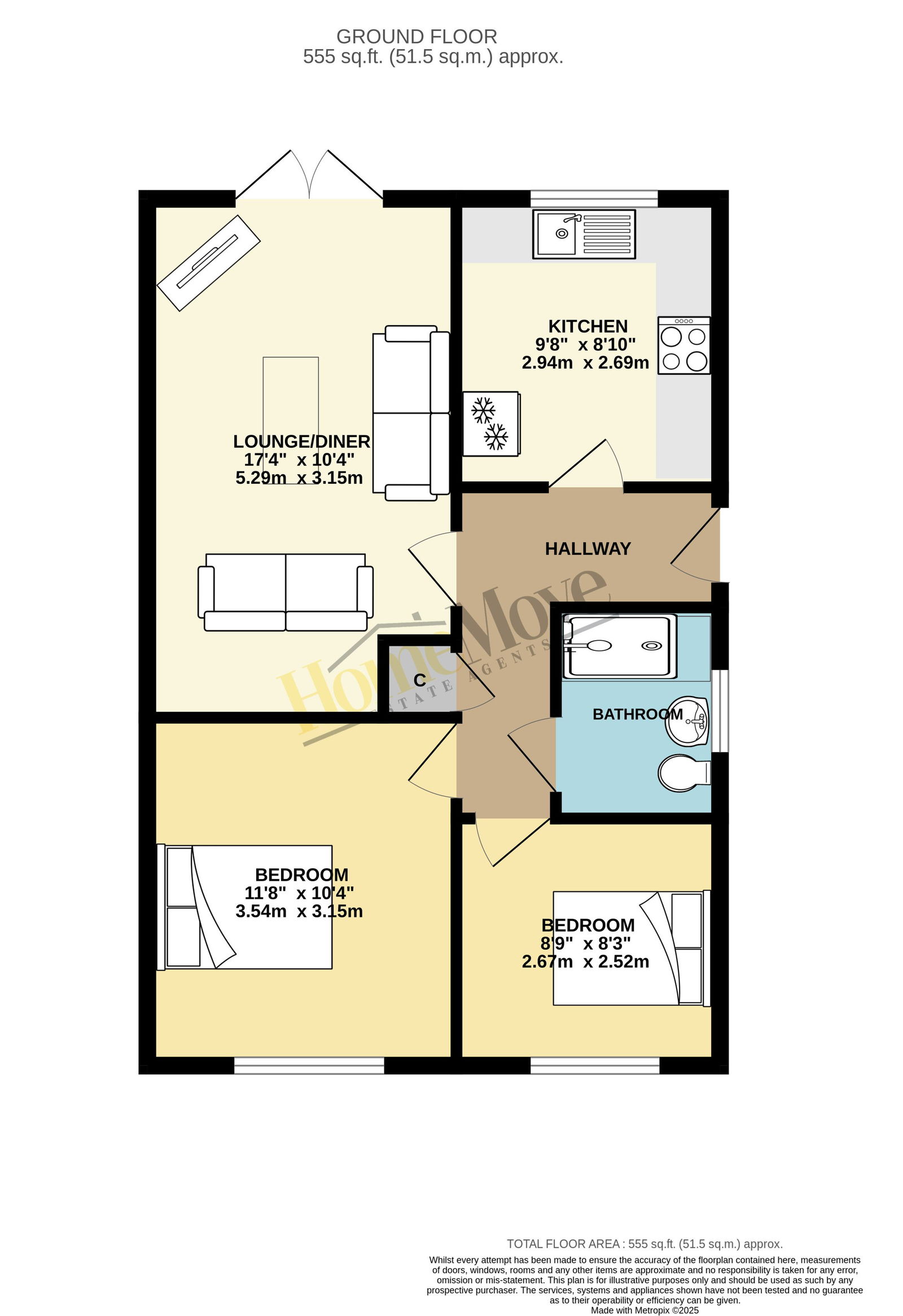 2, Mowbray Close, Skegness floorplan