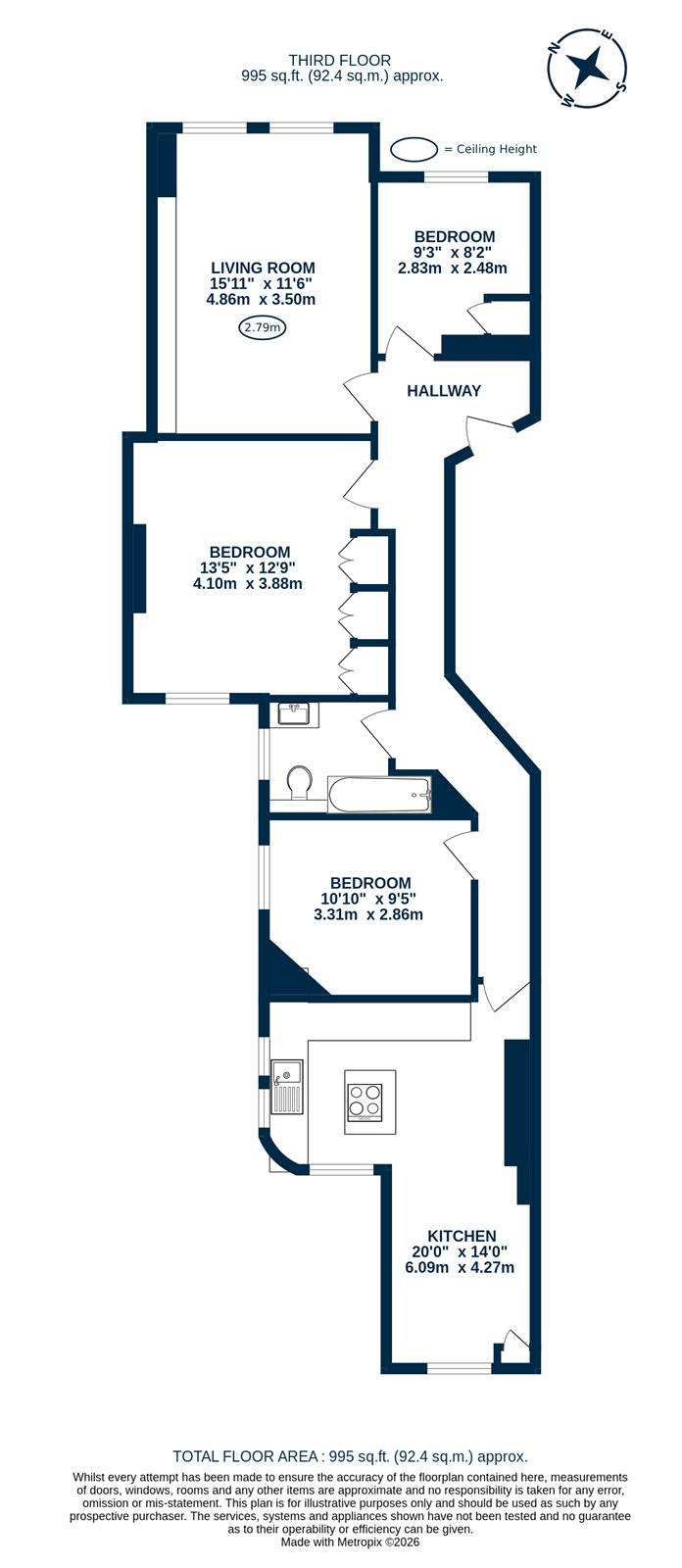 Flat 16 Harvard Court,, Honeybourne Road, London floorplan