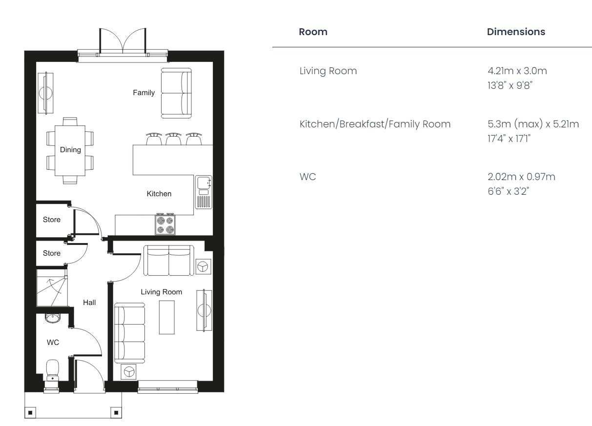 Whittle Rise, The Lytham, Langley Lane, Heywood floorplan