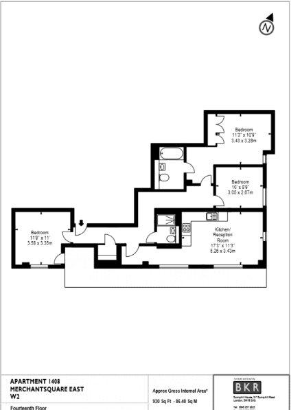 3 Bedrooms Flat to rent in Merchant Square East, London W2