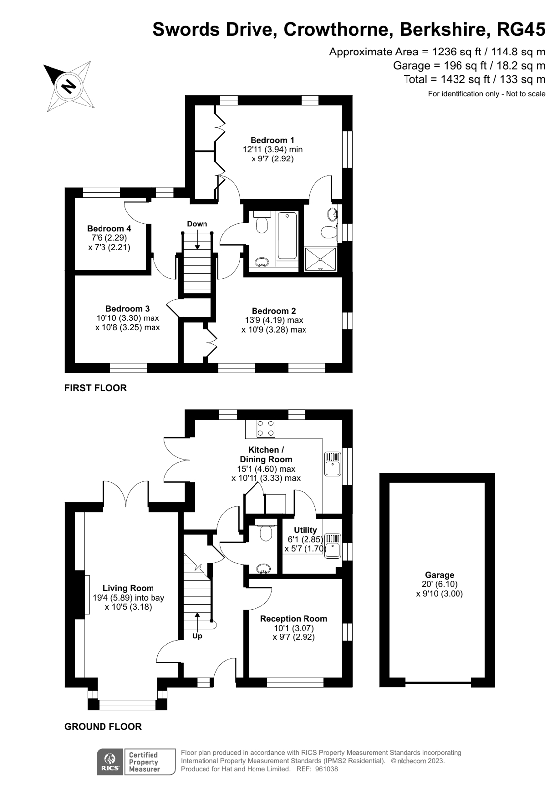 Swords Drive, Crowthorne, Berkshire RG45, 4 bedroom detached house for
