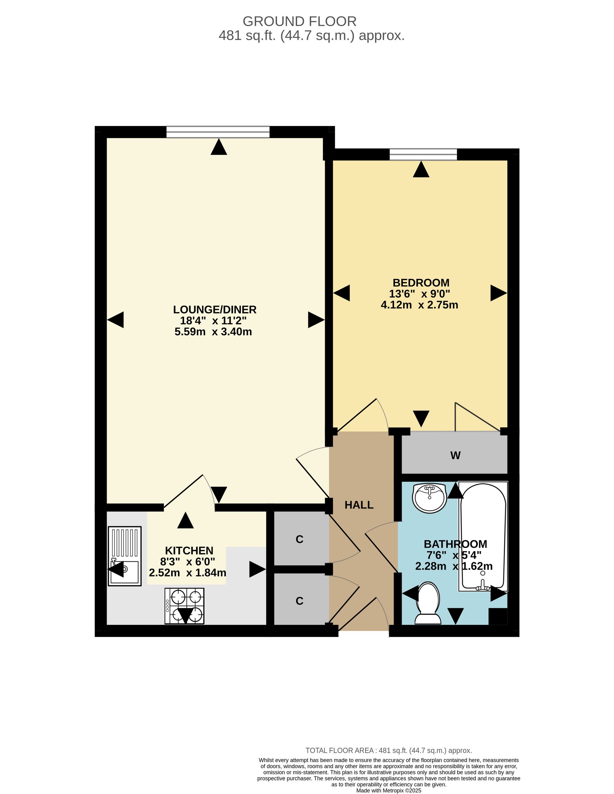 Flat 1, The Turrets West Lane, Sittingbourne floorplan