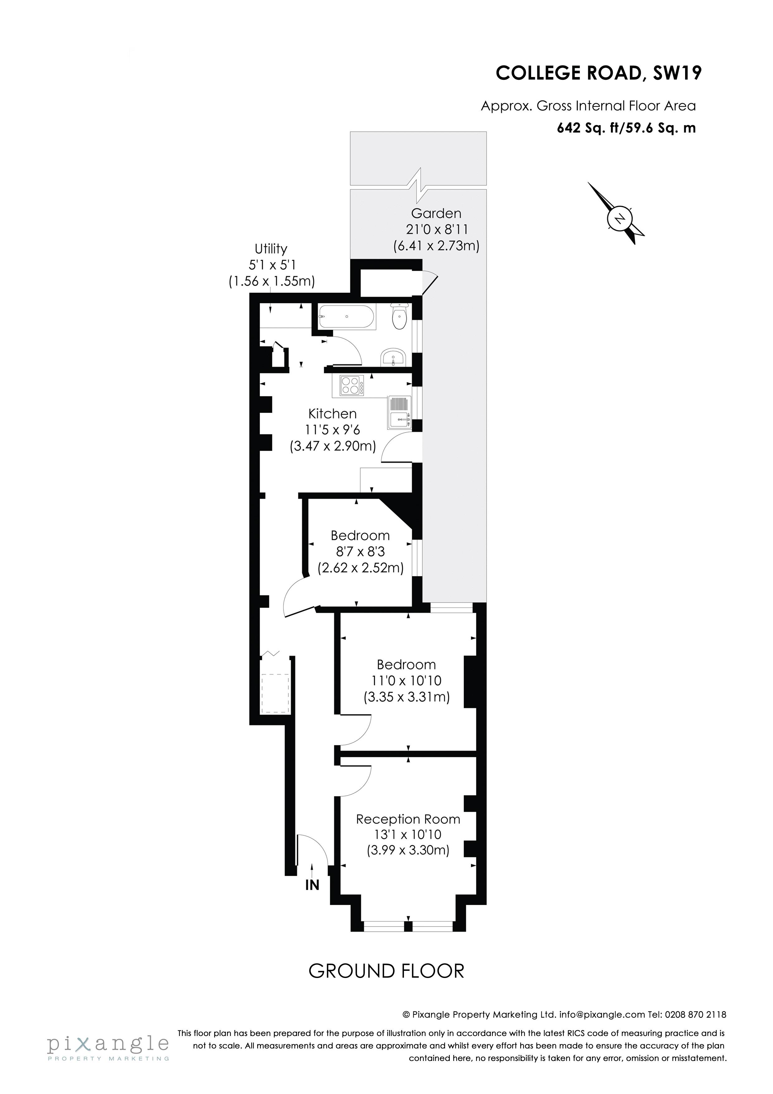 2 Bedrooms Flat to rent in College Road, Colliers Wood, London SW19