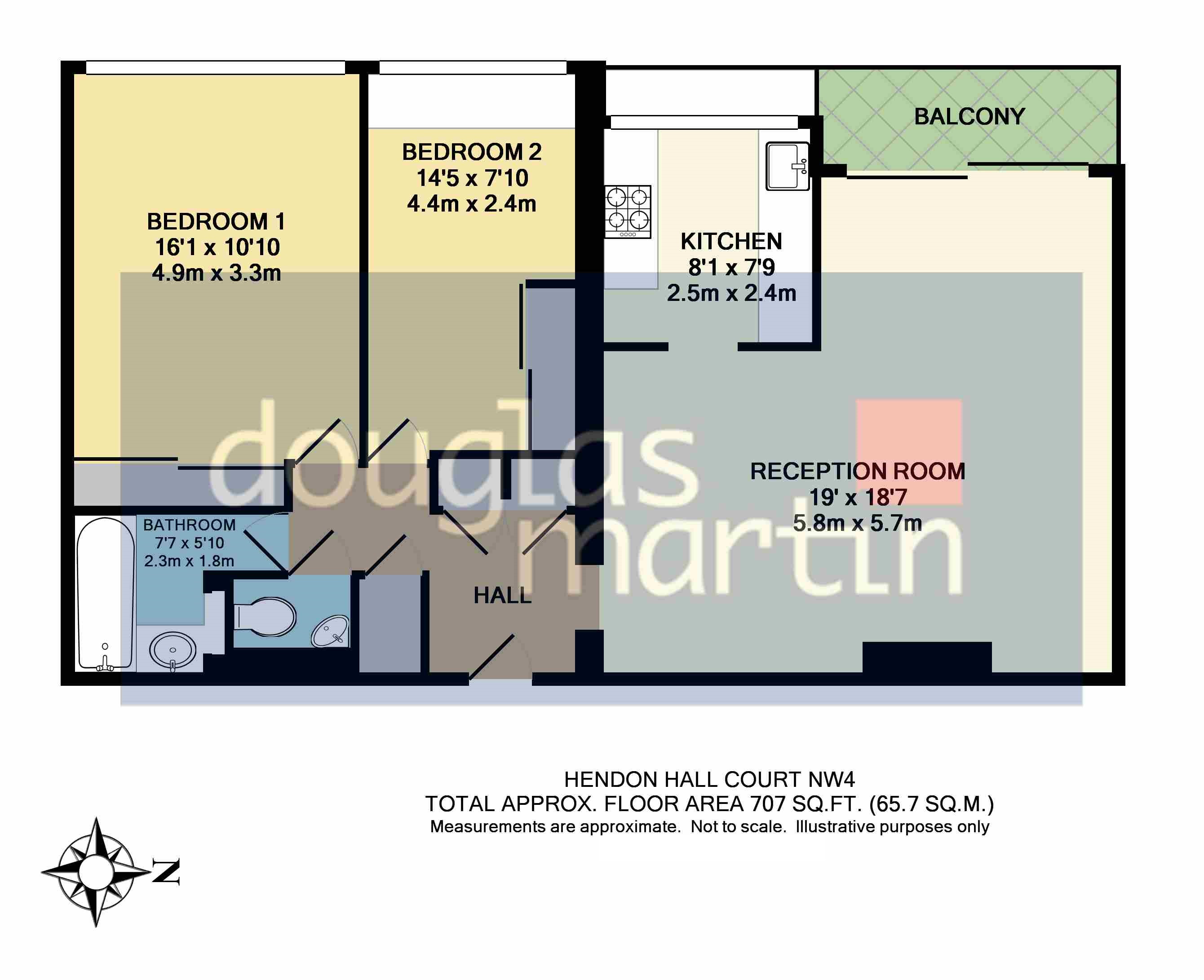 2 bed flat for sale in Hendon Hall Court, Parson Street, London NW4
