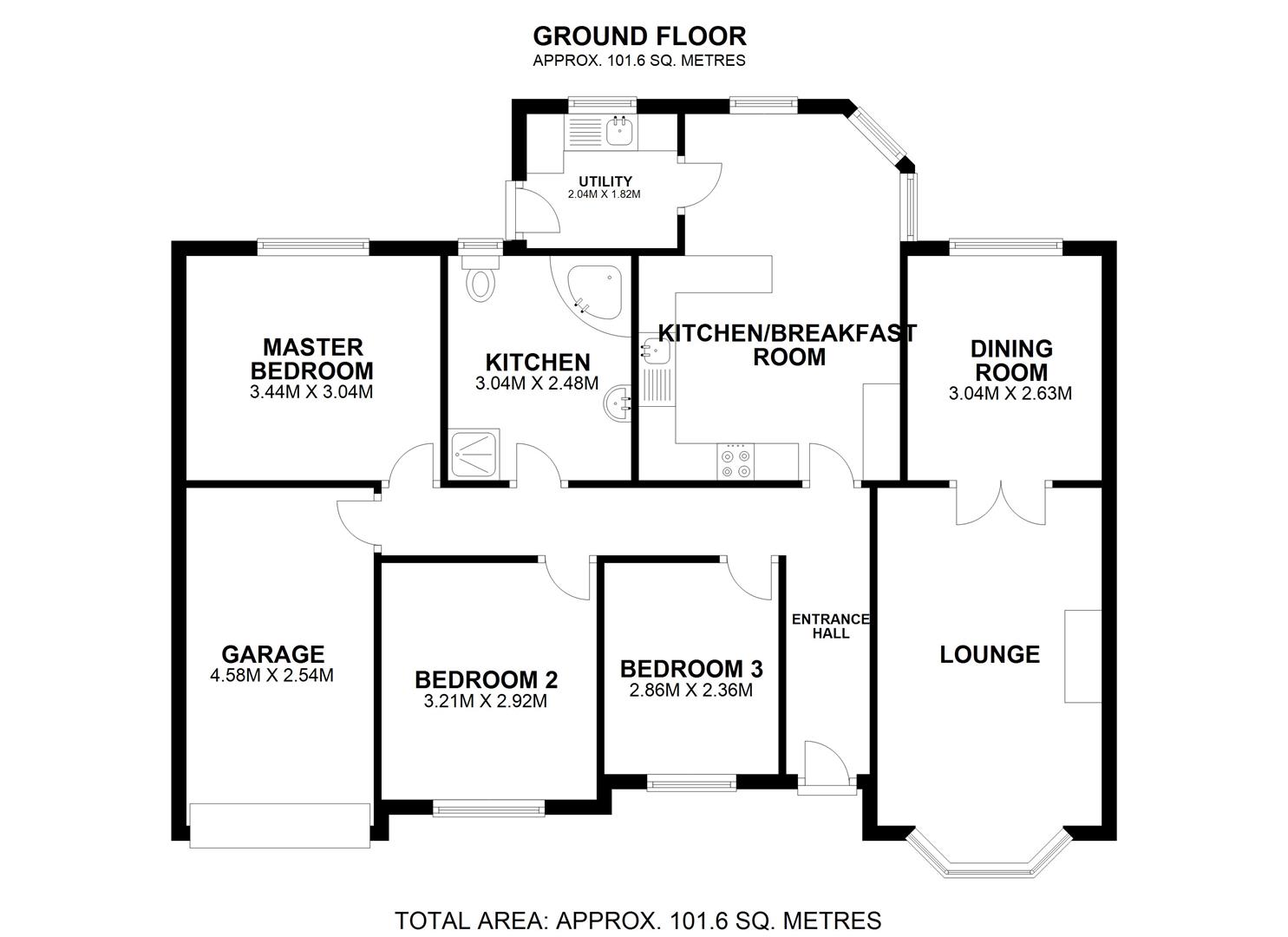 Greenside Avenue, Rampton, Retford DN22, 3 bedroom detached bungalow