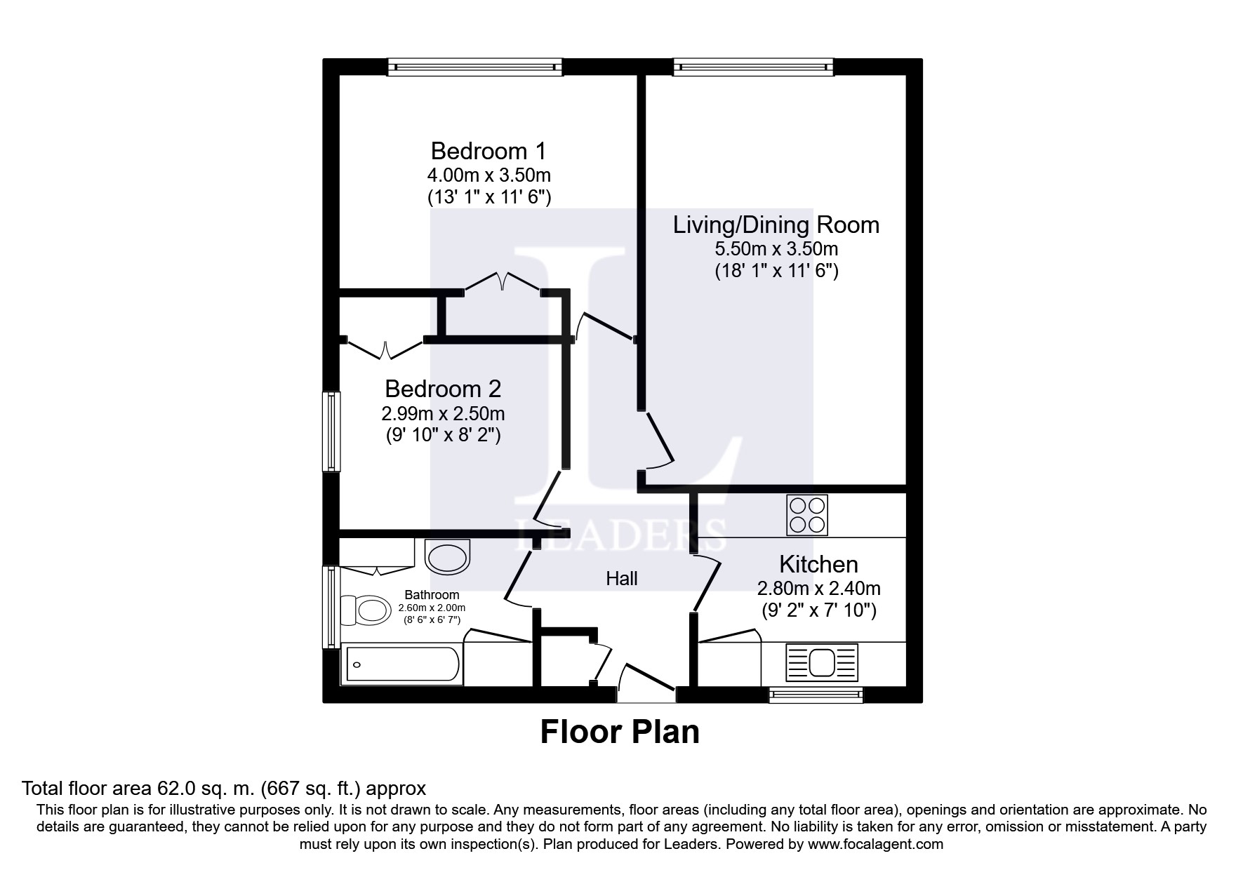 2 Bedrooms Flat to rent in Eastbury Court, Lemsford Road, St Albans AL1