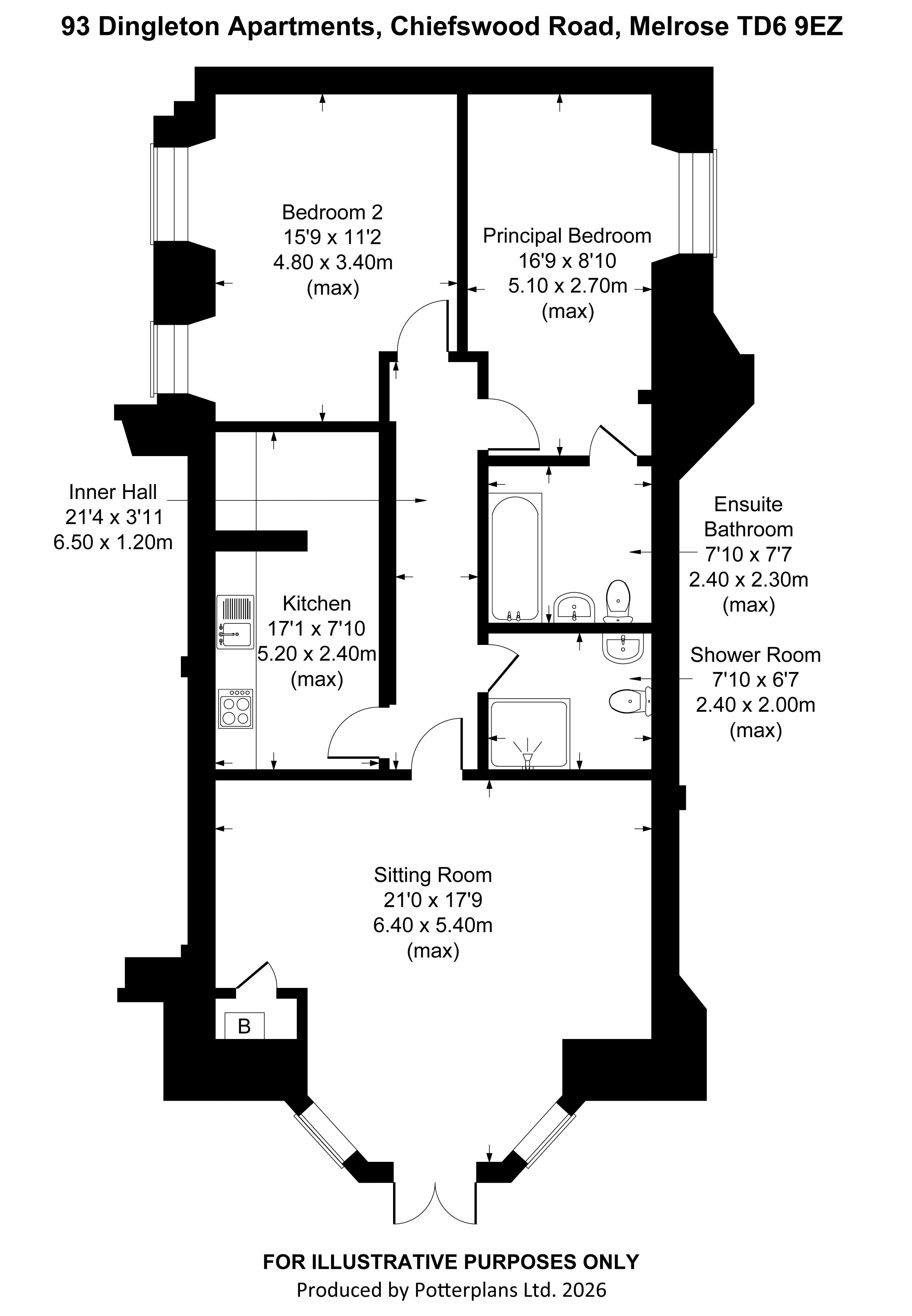 93, Dingleton Apts., Melrose floorplan