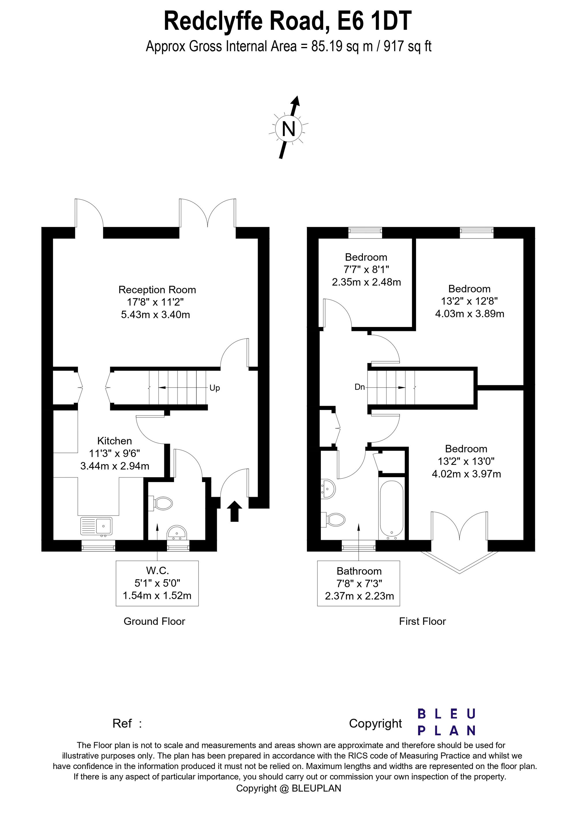 51 Redclyffe Road, London floorplan