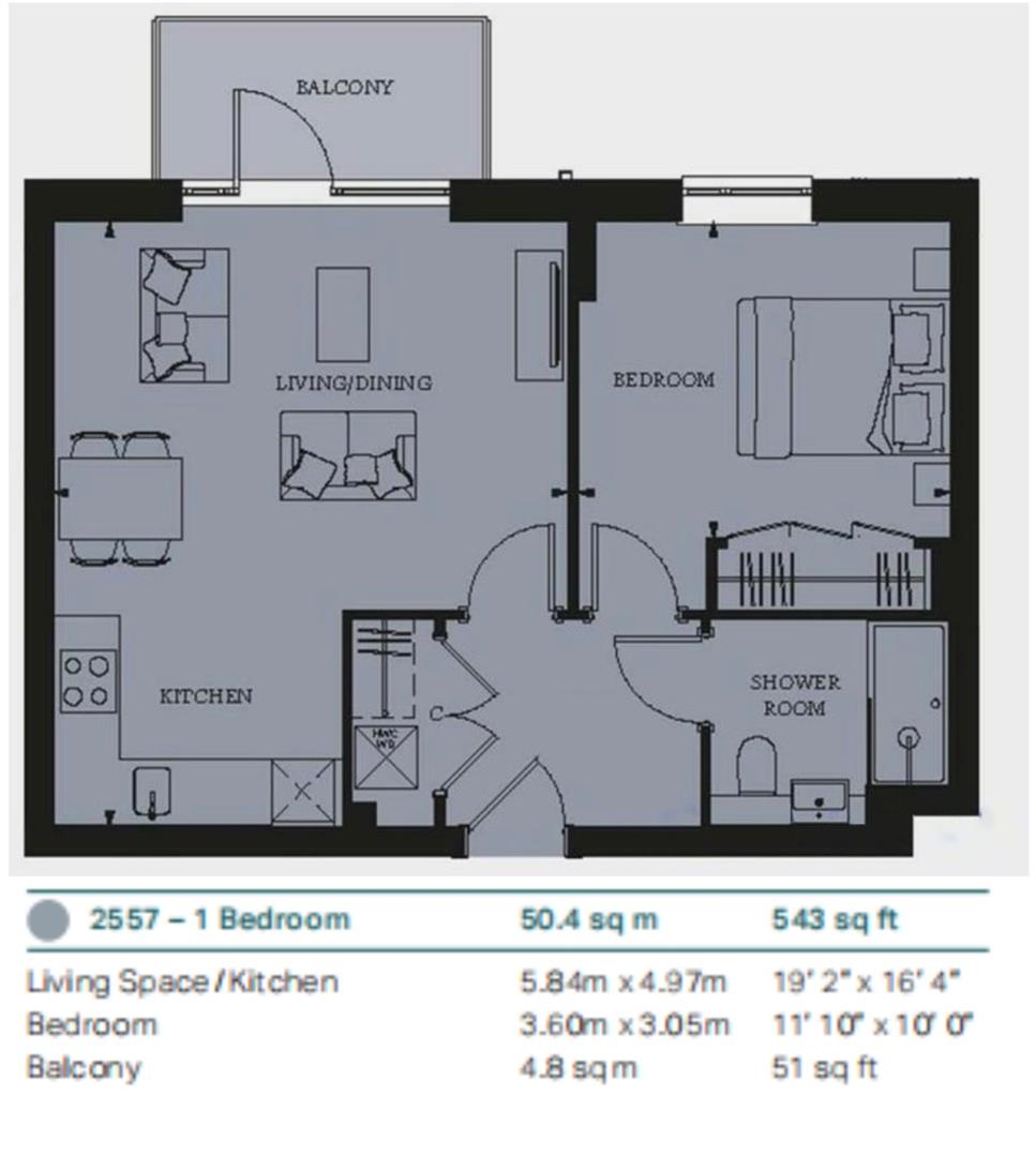 Flat 53 Fairbank House, 13 Beaufort Square, London floorplan