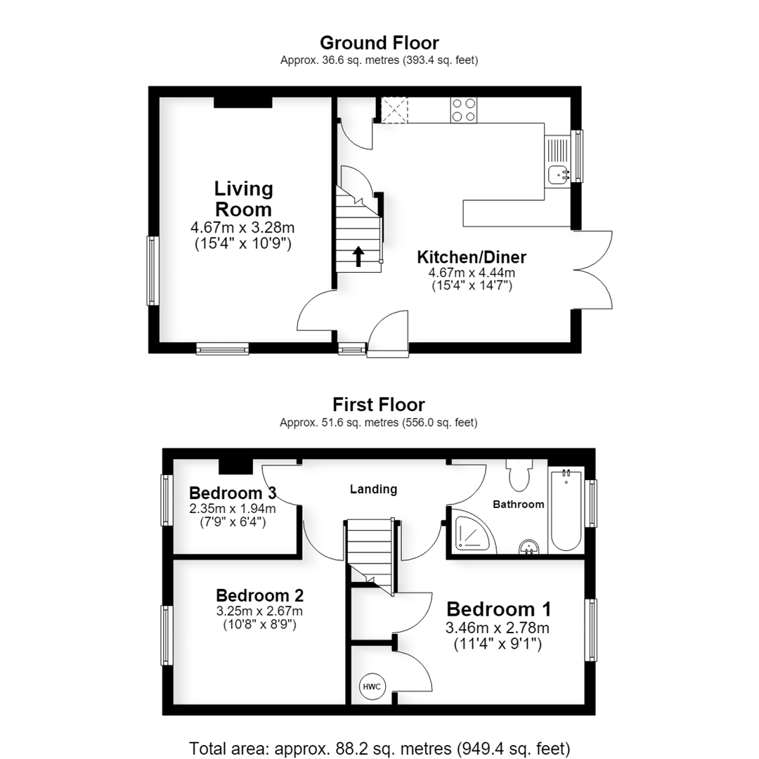 2, Meadow View, Potterspury floorplan