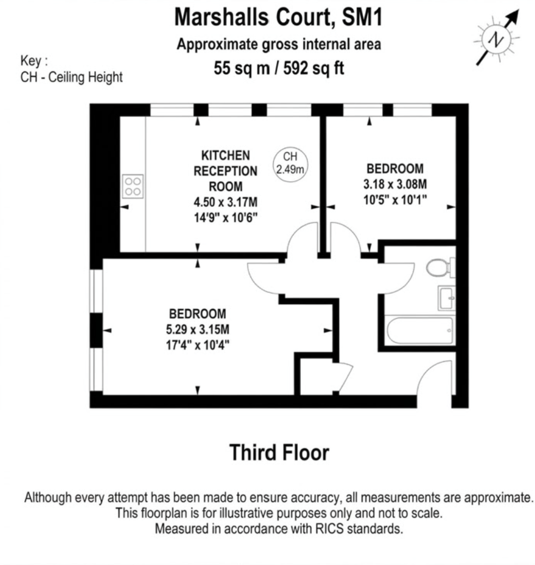 Marshalls Road, Sutton floorplan
