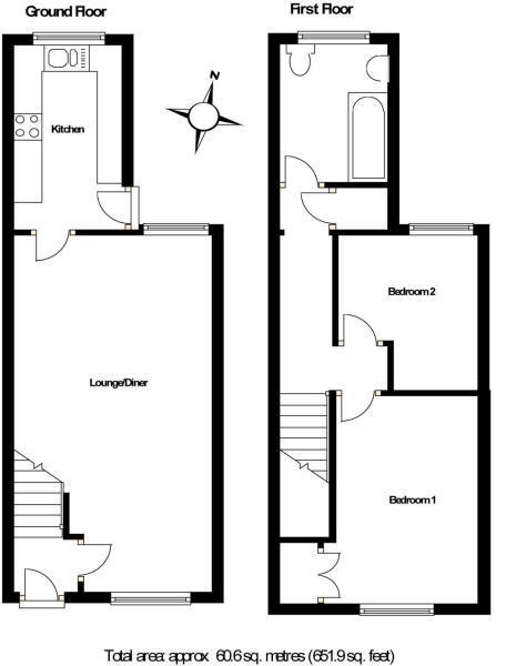 2 Bedrooms Terraced house to rent in Old Woking High Street, Old Woking, Surrey GU22