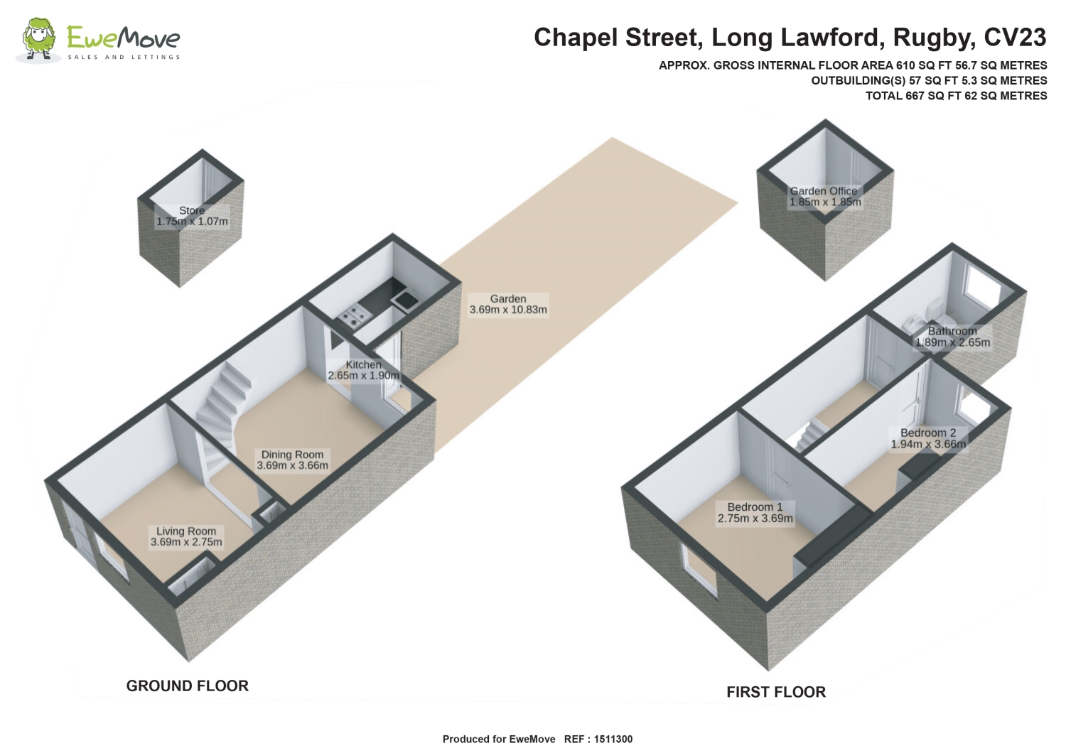 42, Chapel Street, Rugby floorplan