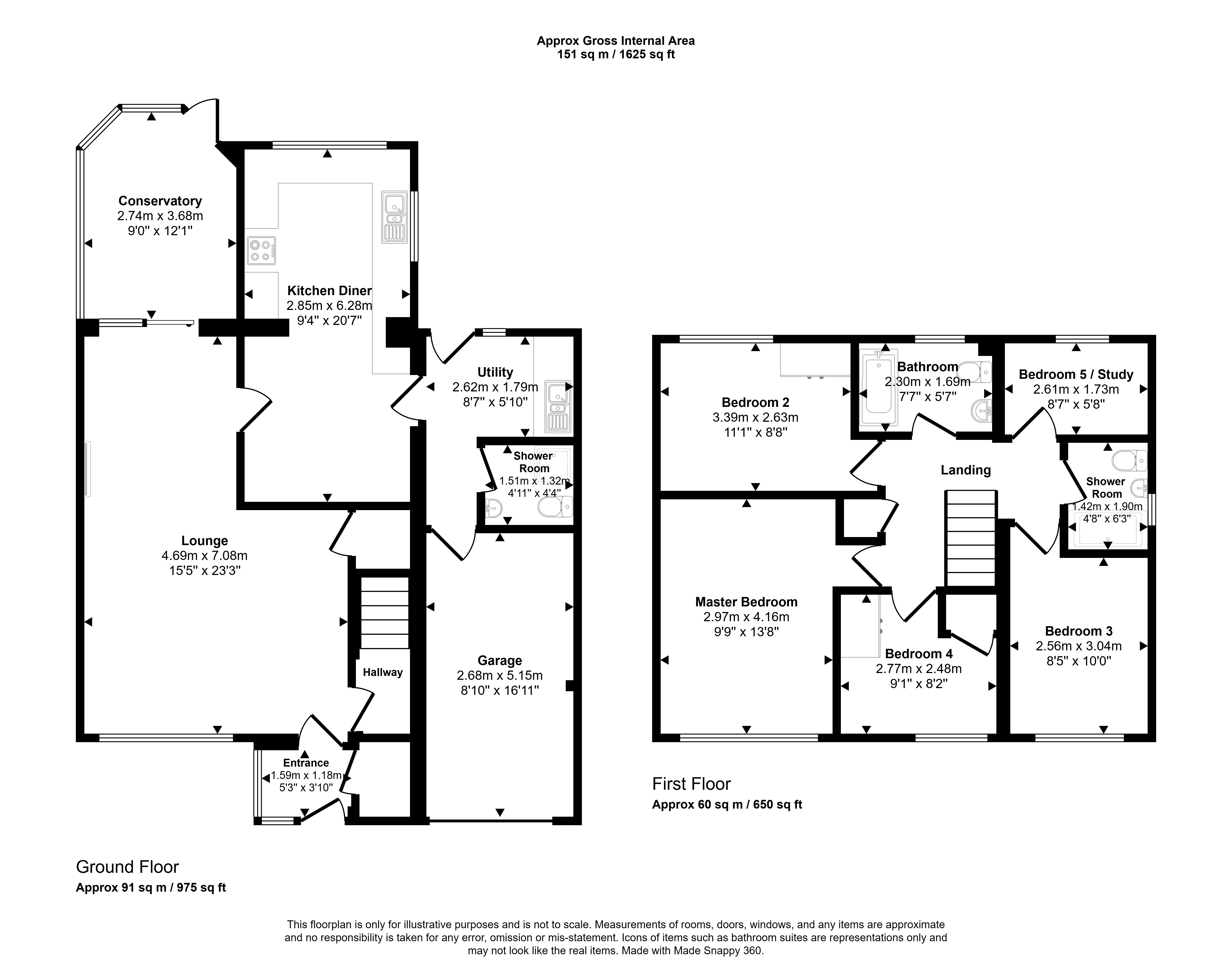 40, Kendal Drive, Cramlington floorplan
