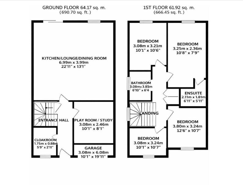 20, Cornflower Crescent, Polegate floorplan