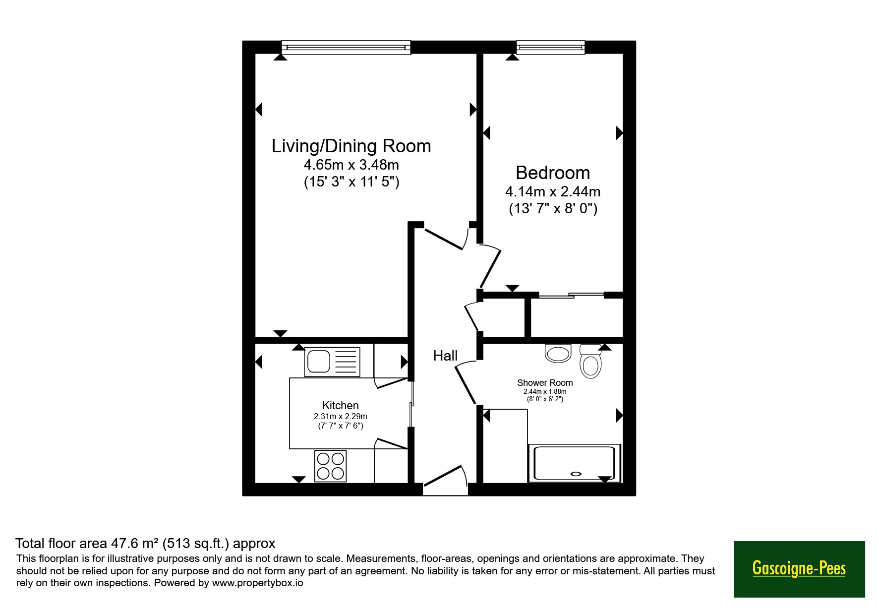Flat 17,, Woodham Place, Woodham floorplan