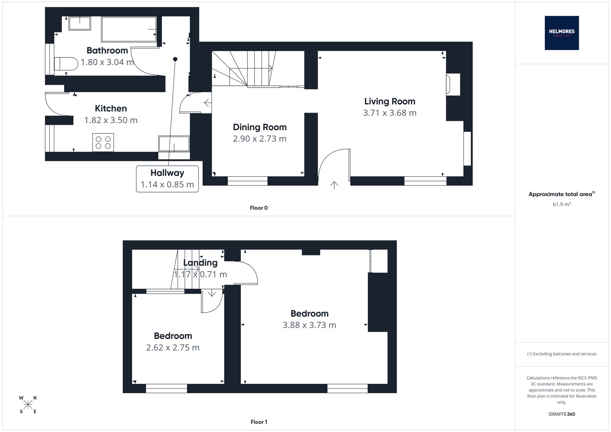1, Broadpark Terrace, North Tawton, EX20 floorplan