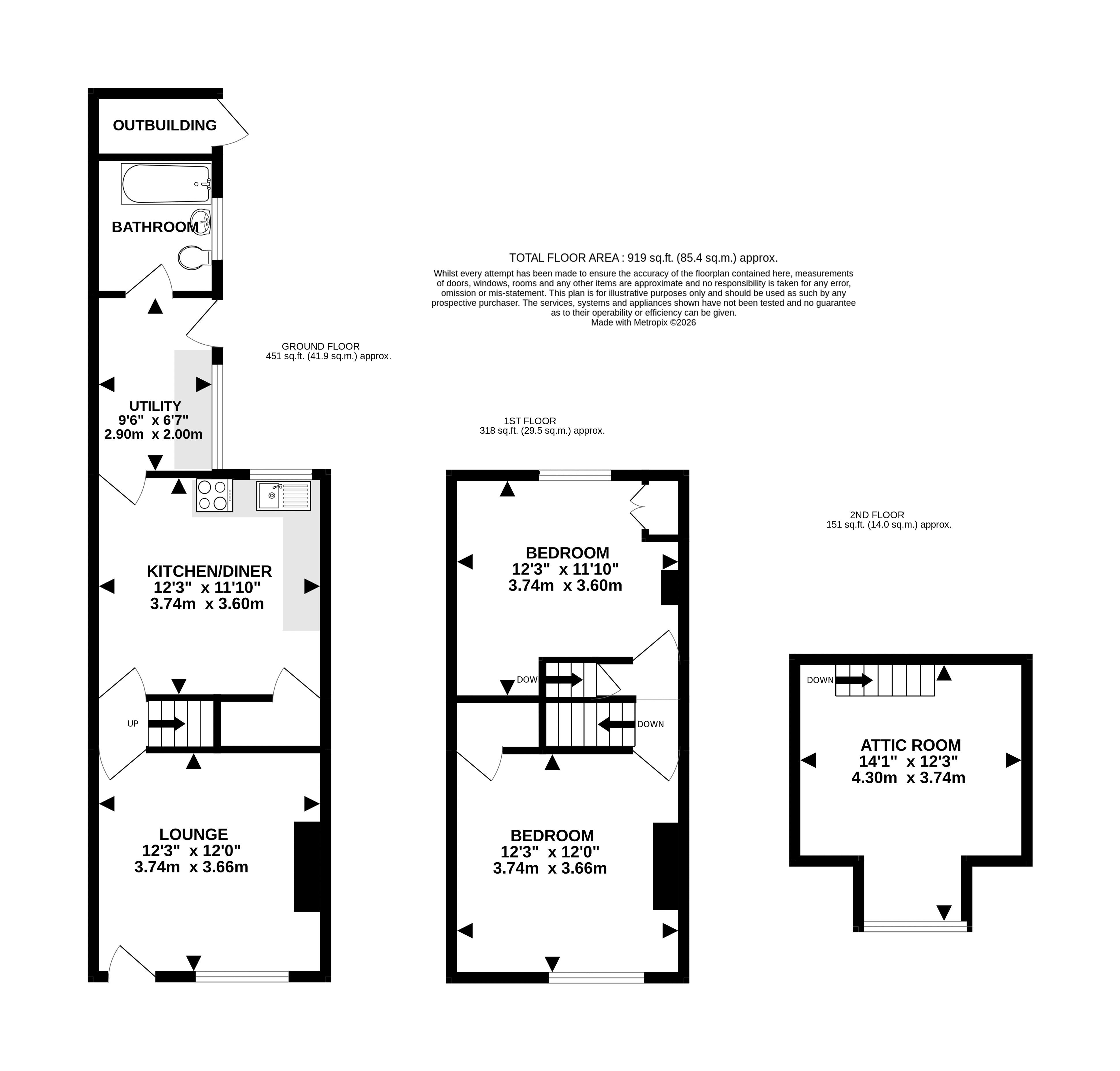 3, Gordon Street, Gainsborough floorplan