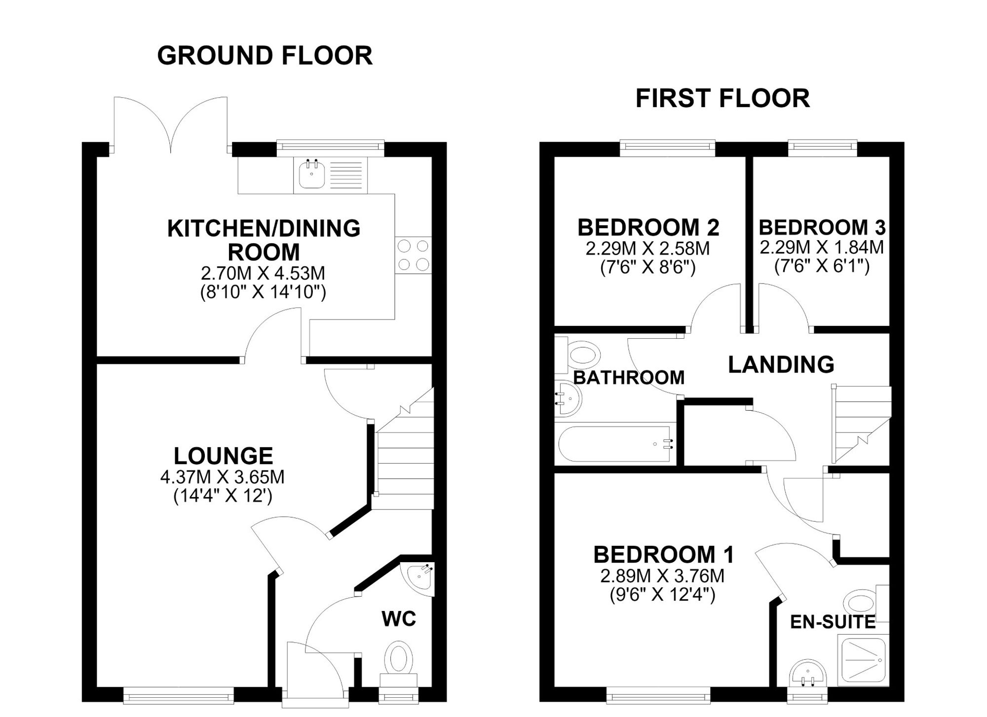26 Rhodfa Bryn Castell, Bridgend floorplan
