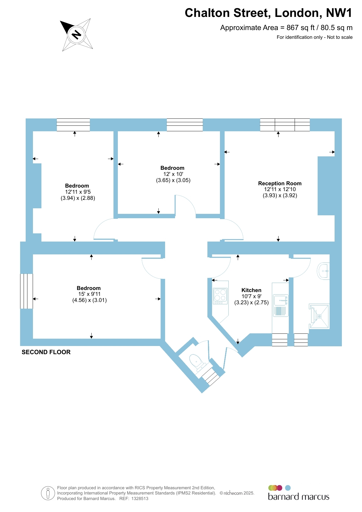 Flat 90, Levita House, Chalton Street, London floorplan