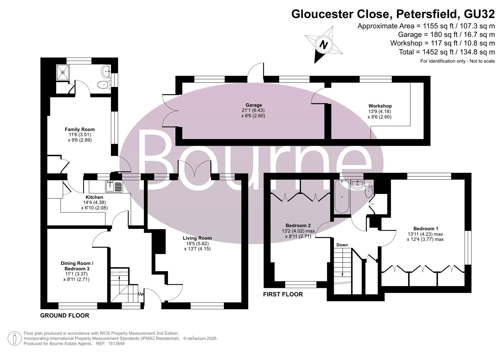 16, Gloucester Close, Petersfield floorplan