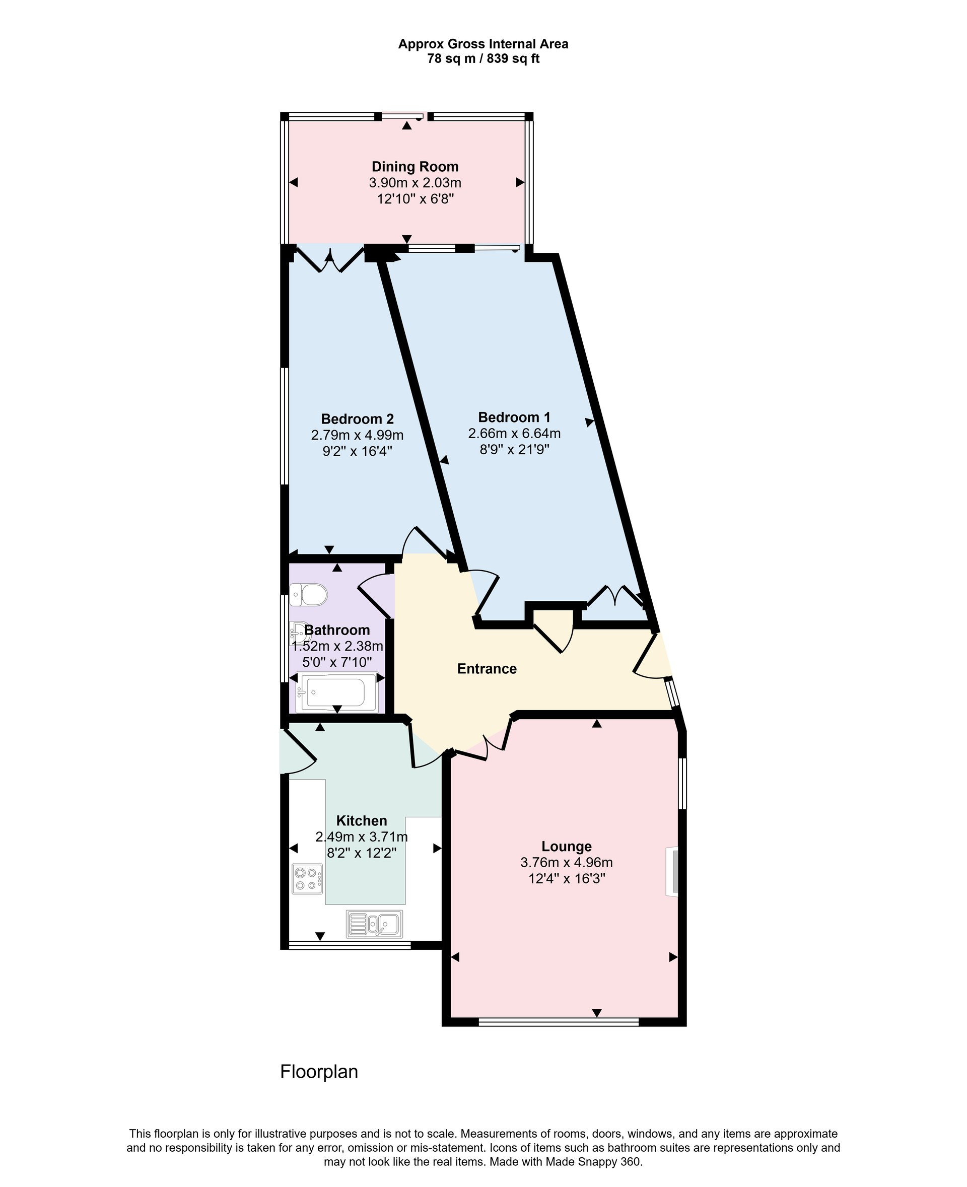 217, Tag Lane, Preston floorplan