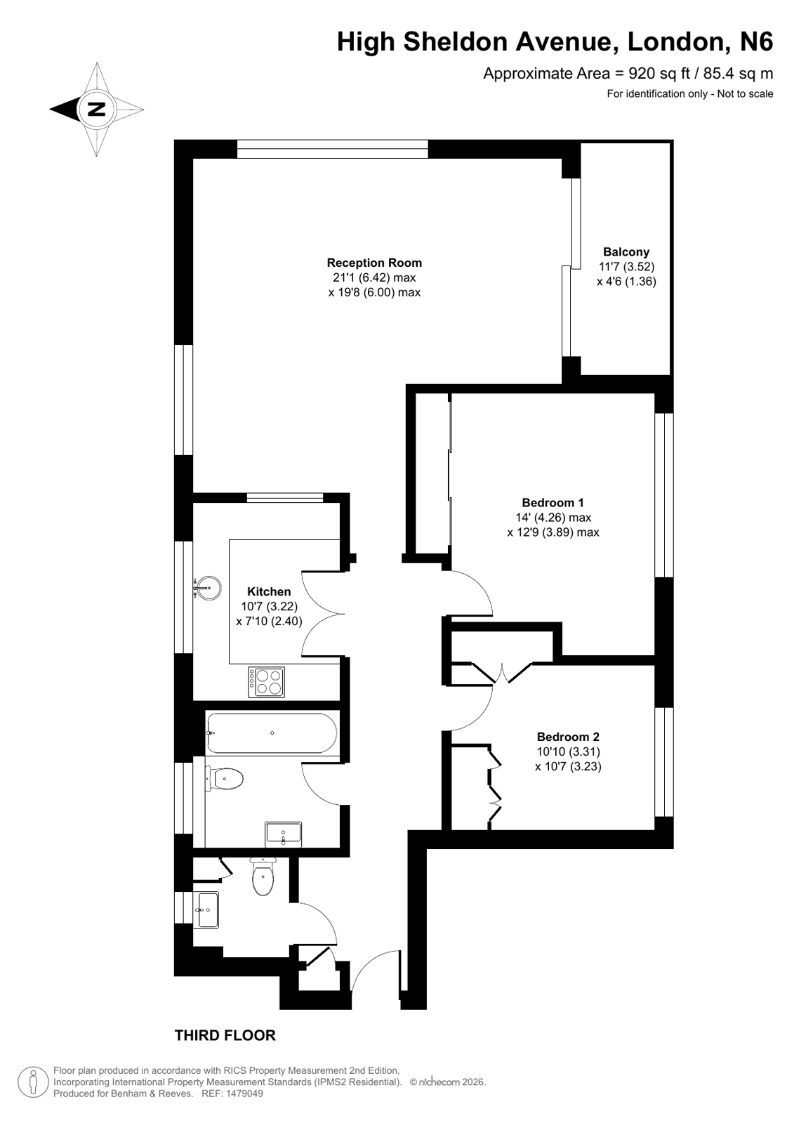Flat 12, High Sheldon,, Sheldon Avenue, Highgate floorplan