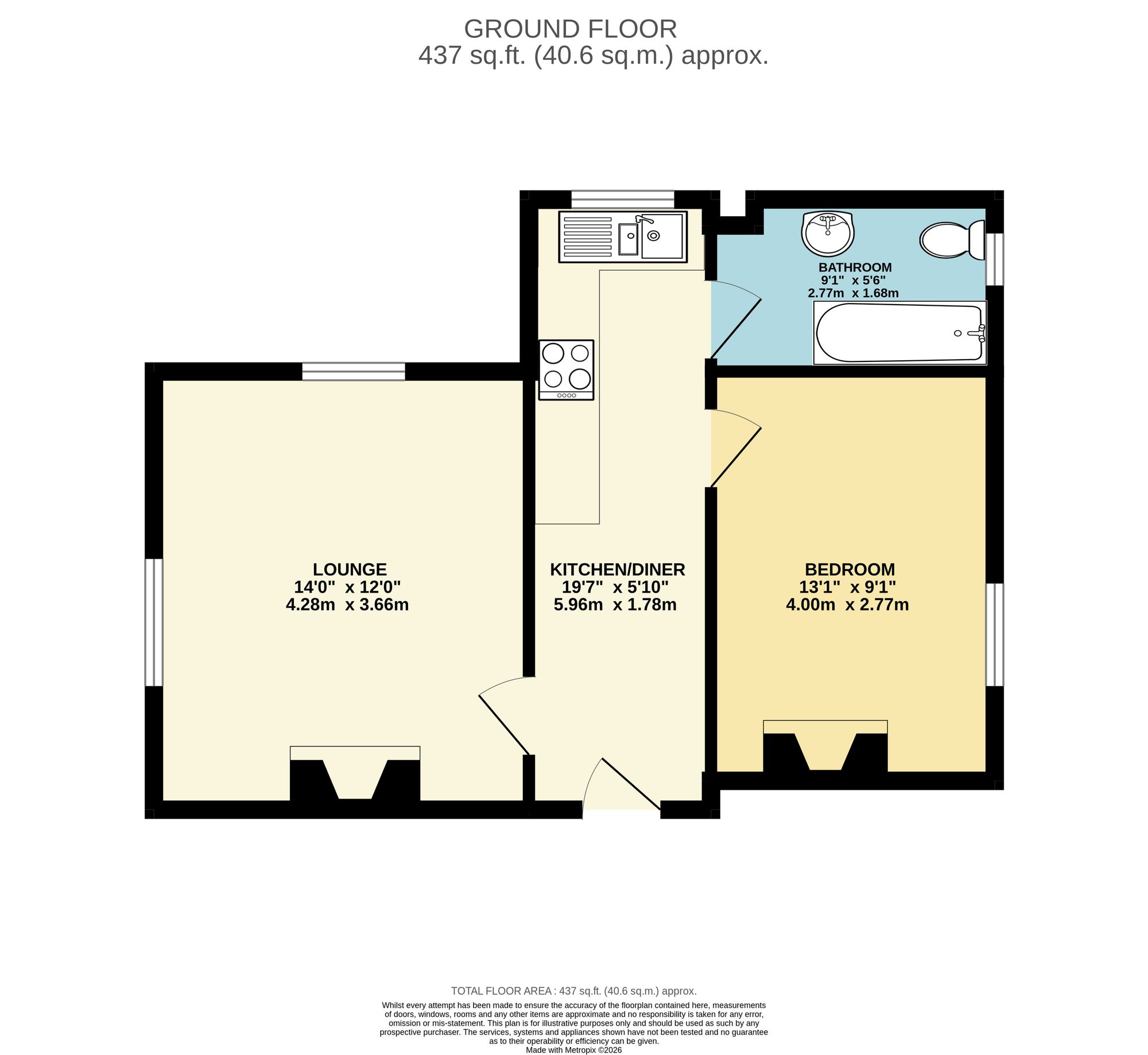 Flat, 212 London Road, Sittingbourne floorplan
