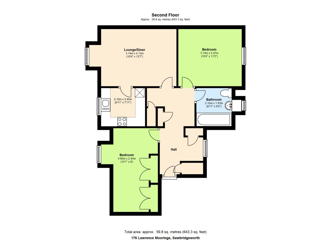 Lawrence Moorings, Sheering Mill Lane, Sawbridgeworth CM21, 2 bedroom