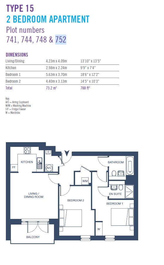 99 Argent House, Handley Page Road, Barking floorplan