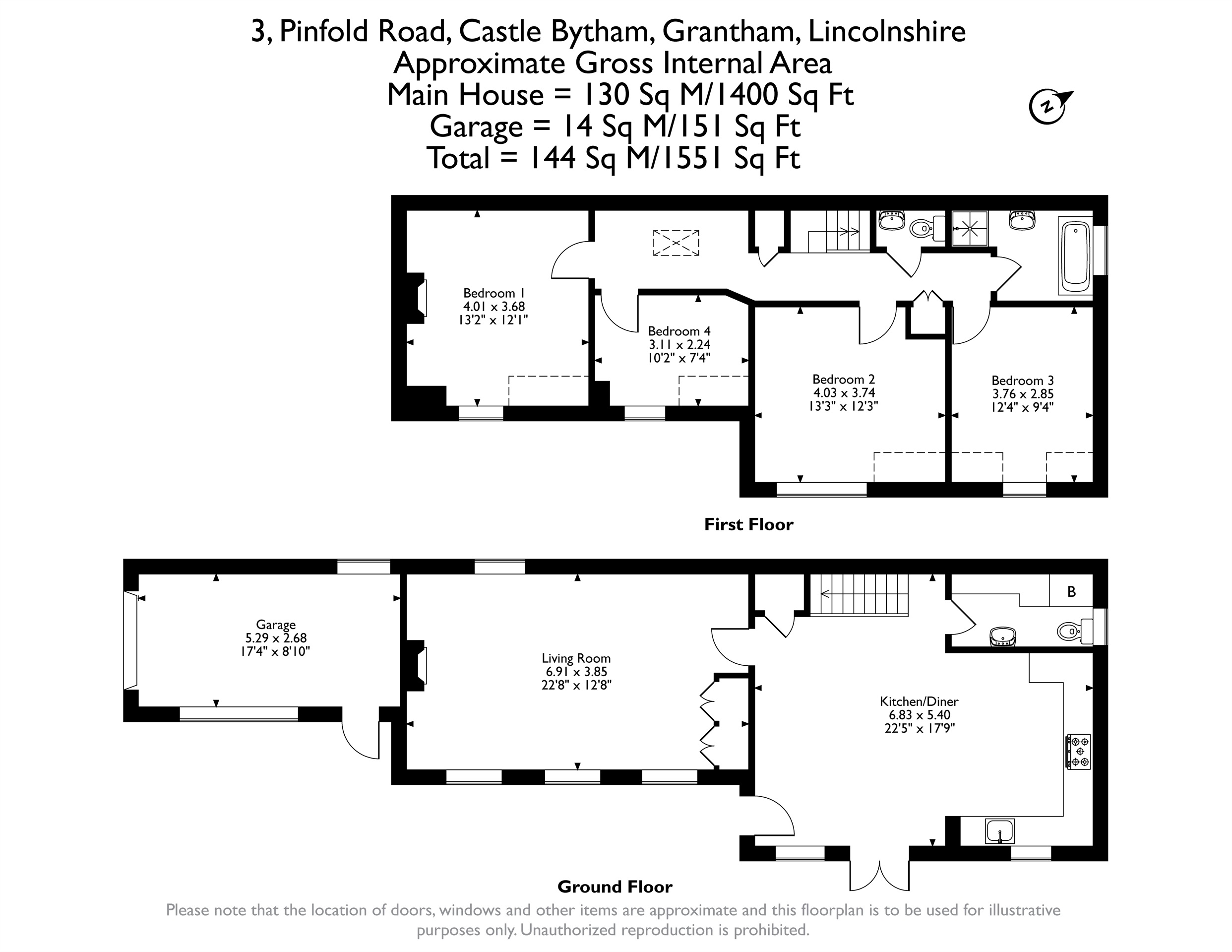 3, Pinfold Road, Grantham floorplan