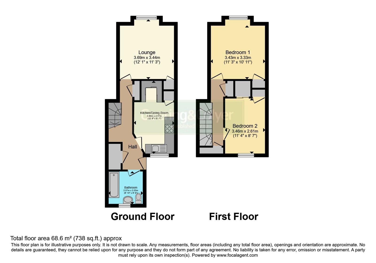Flat 2, 164, Snargate Street, Kent floorplan