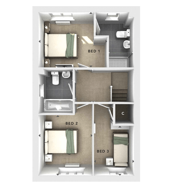 "The Drummond" at Eclipse Road, Alcester B49, 3 bedroom semidetached