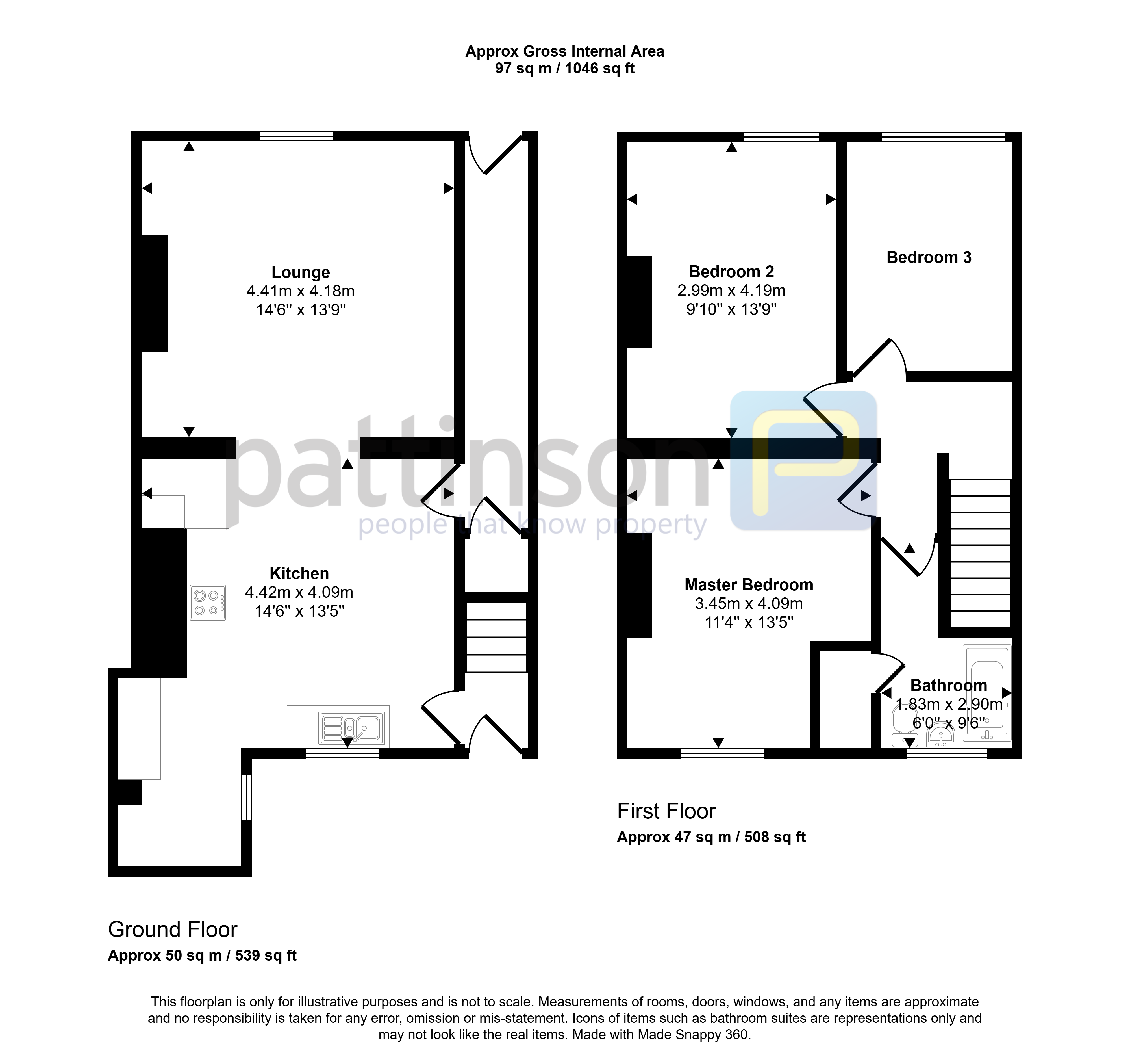 30, Pont Street, Ashington floorplan