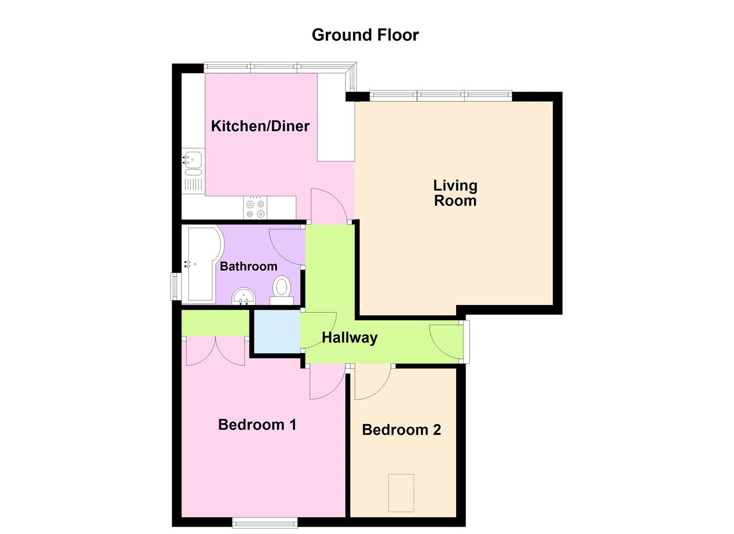 Flat 7 Willowbrook, 10 Preston Road, Weymouth floorplan