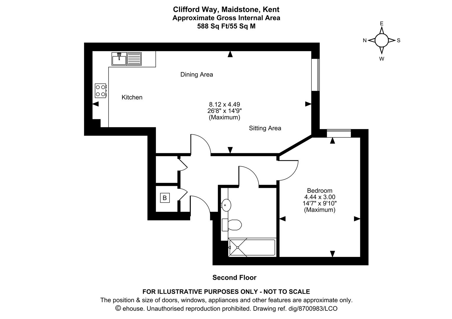 92, Clifford Way, Maidstone floorplan
