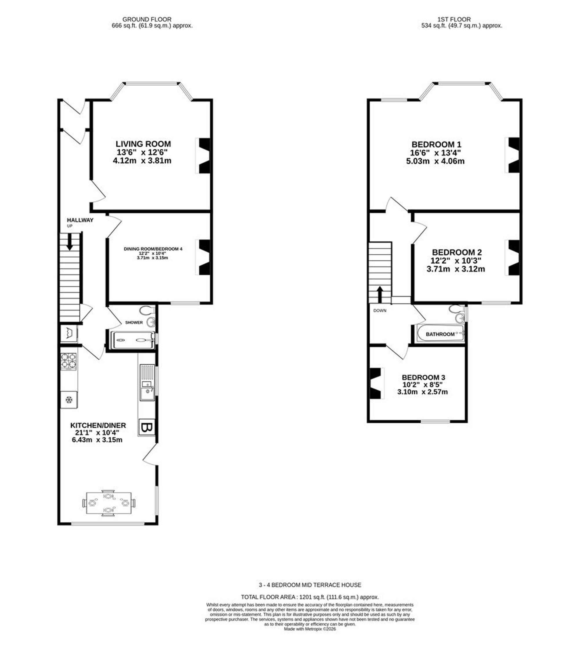 270 Seaside, Eastbourne floorplan