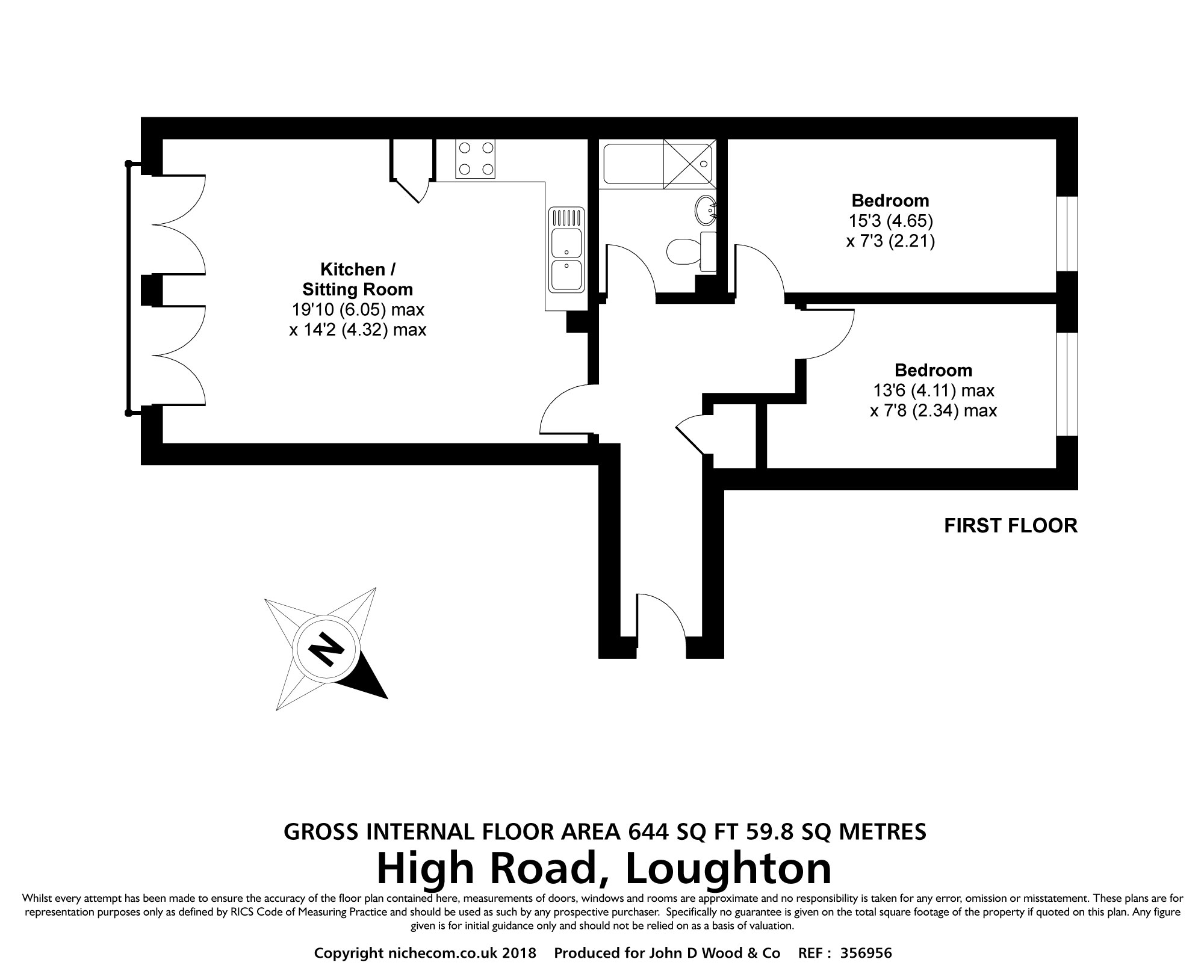 2 Bedrooms Flat to rent in High Road, Loughton IG10