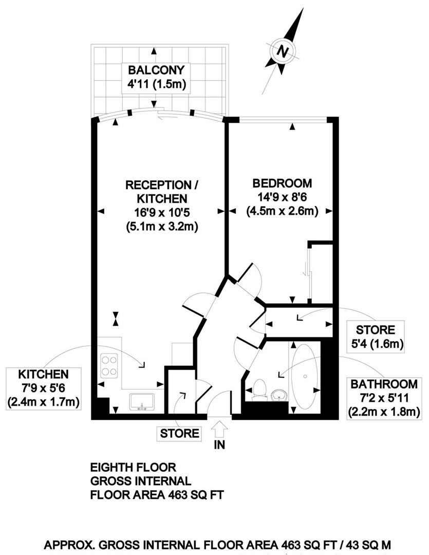 1 Bedrooms Flat to rent in Lanson Building, Chelsea Bridge Wharf, London SW11