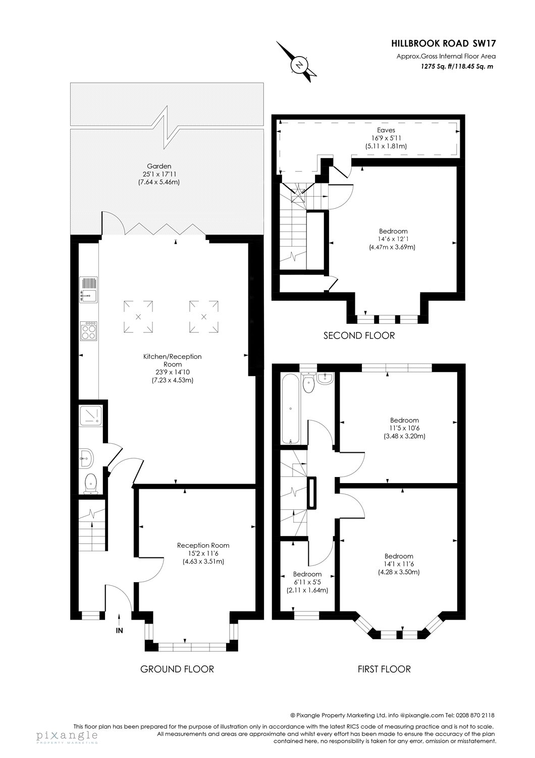 4 Bedrooms Terraced house to rent in Hillbrook Road, London SW17